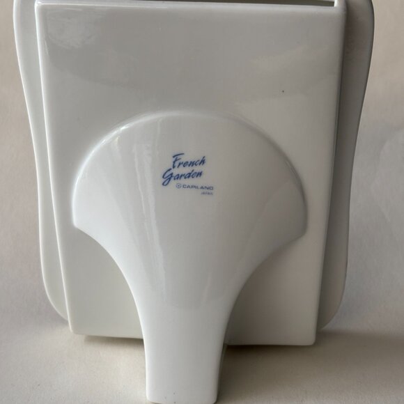 Vtg 80s Floral Ceramic Picture Frame - Picture 6 of 8